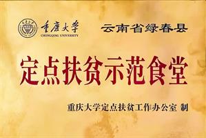 沉庆大学定点扶贫示范食堂